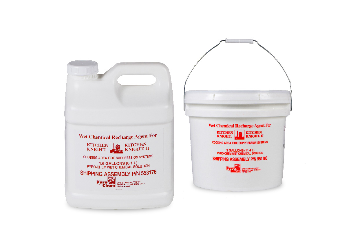 Wet Chemical Extinguishing Agent and Accessories